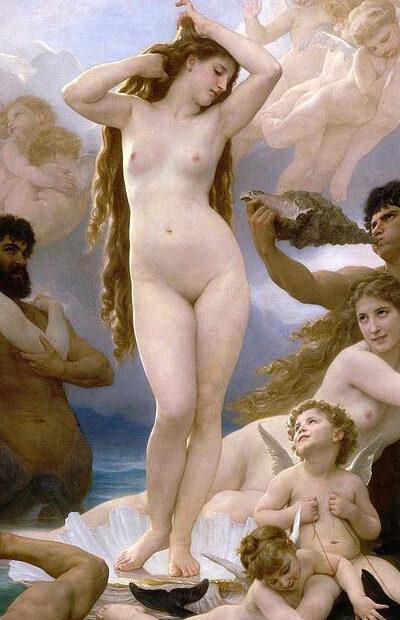 Afrodita la bella y rubia Venus